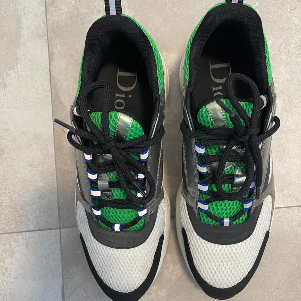 Dior B22 'Silver Green' HOMME Mens Shoes, Size 11